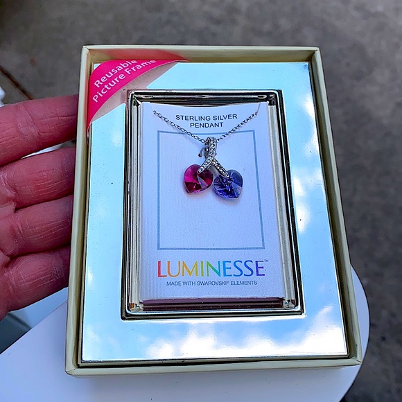 Sterling Necklace w/Swarovski elements(new in box) - Picture 3 of 3